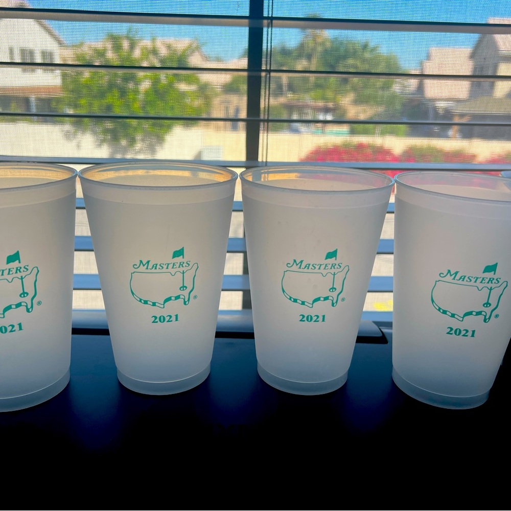 Masters Golf 2021 plastic cups, set of 4